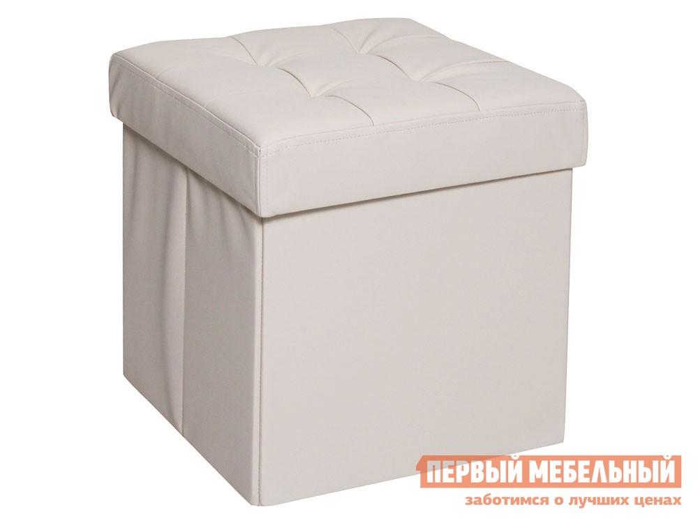 Пуфик  Фолд Светло-бежевый, экокожа