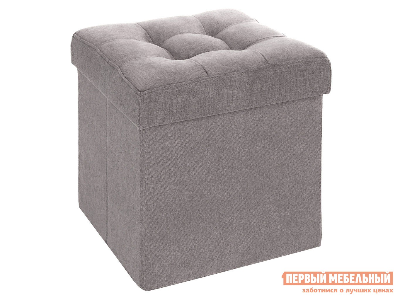 Пуфик  Фолд Серый, велюр