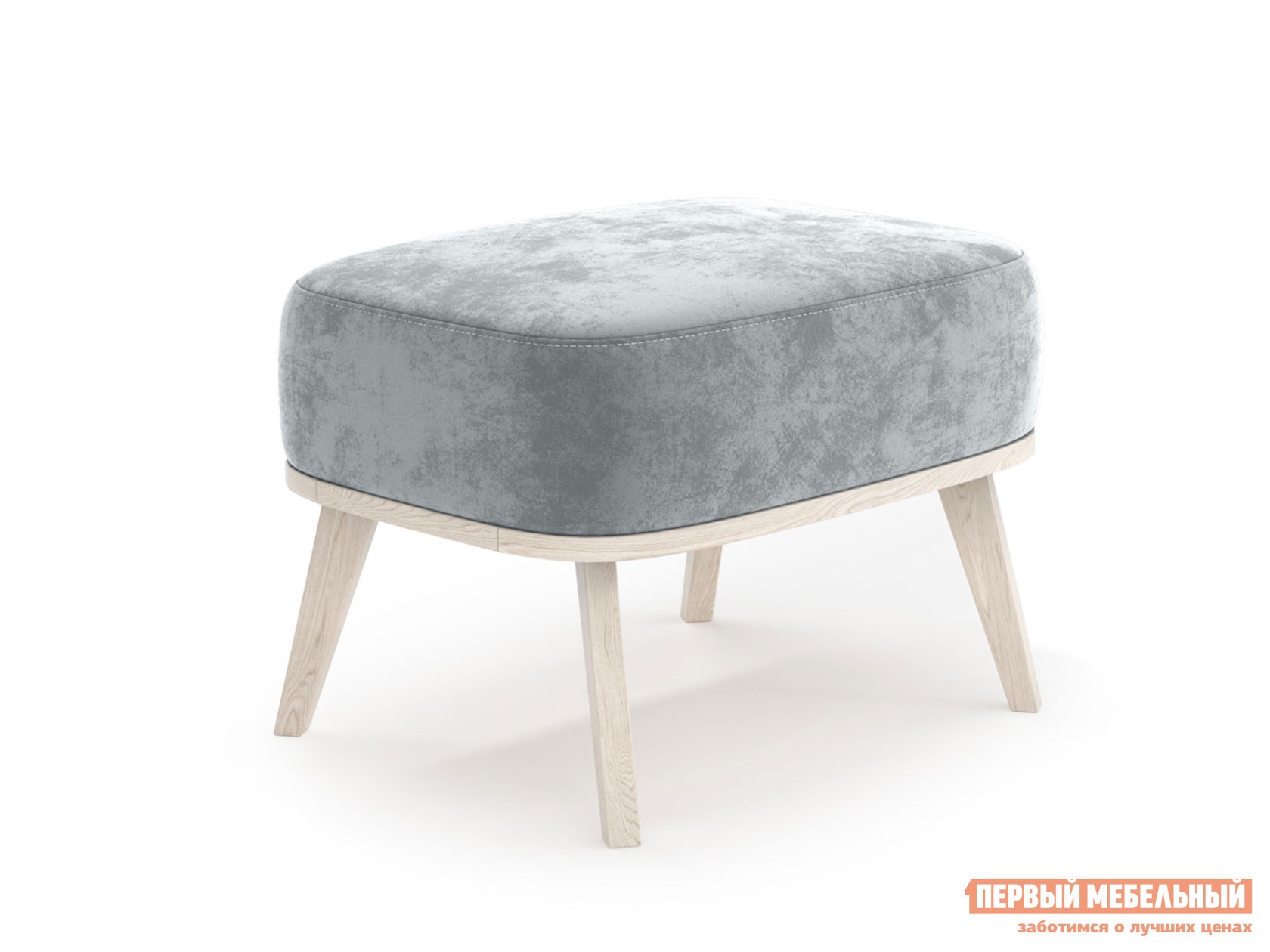 Банкетка  Лоренцо Серебро, микровелюр