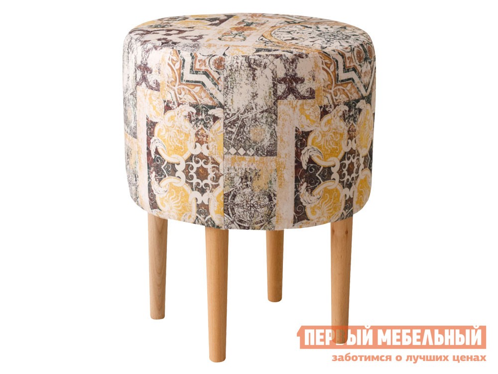 Пуфик  Лекко Сиена коричневый, велюр