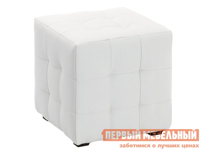 Пуфик  Энни Белый, кожзам