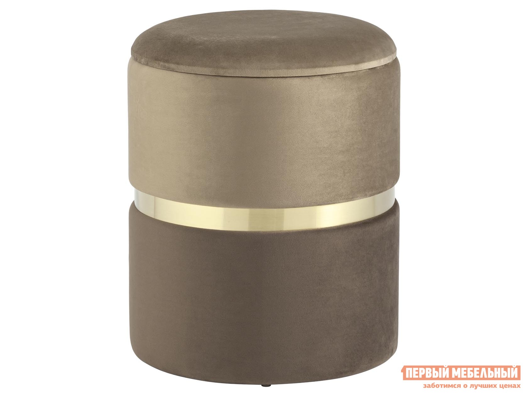 Пуфик  Кэрри Латте / Коричневый, велюр