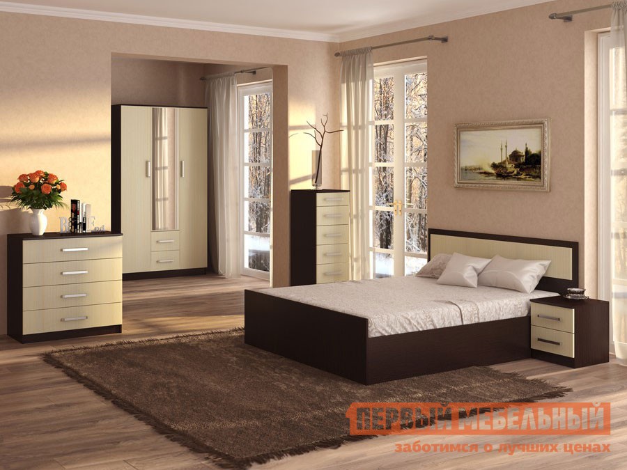 Спальный гарнитур  Фиеста 2 Венге / Лоредо