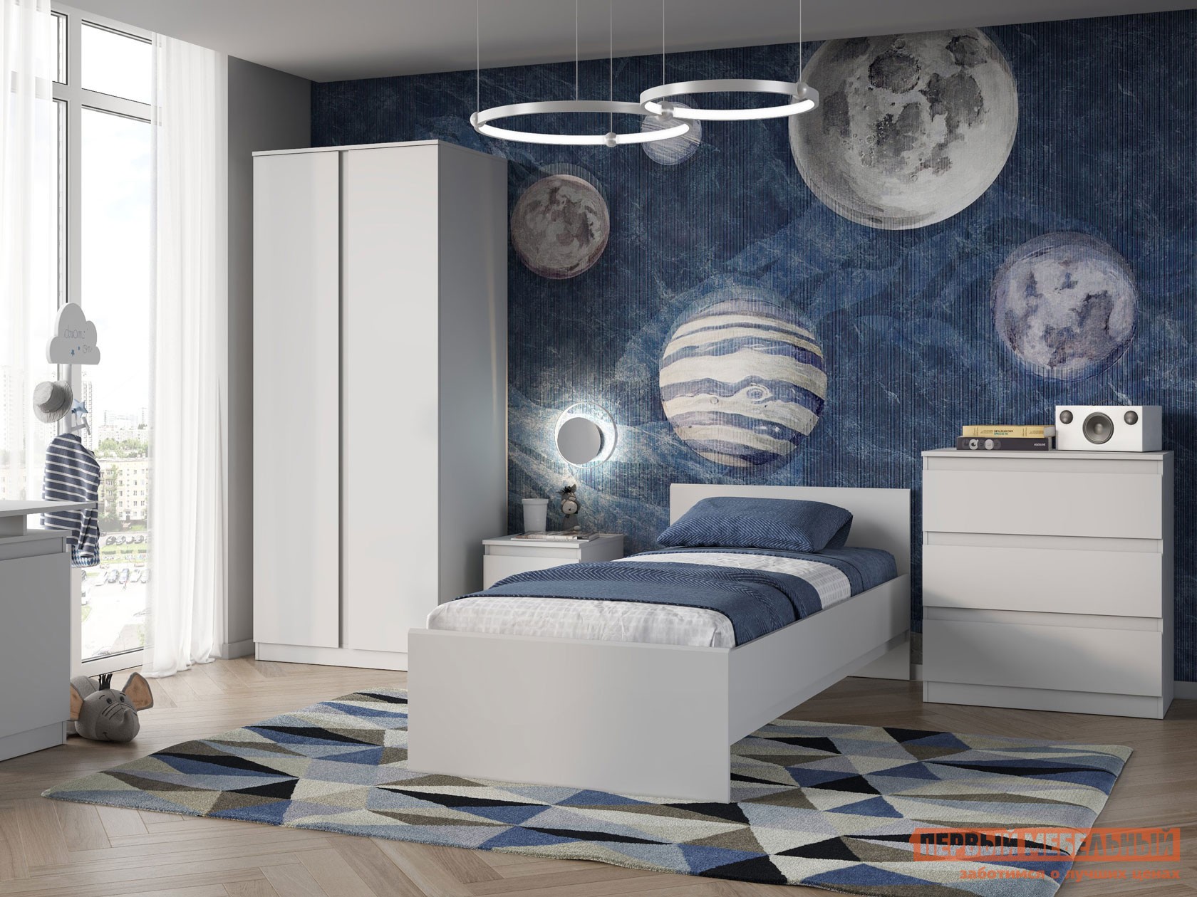 Спальный гарнитур  Штерн Белый матовый