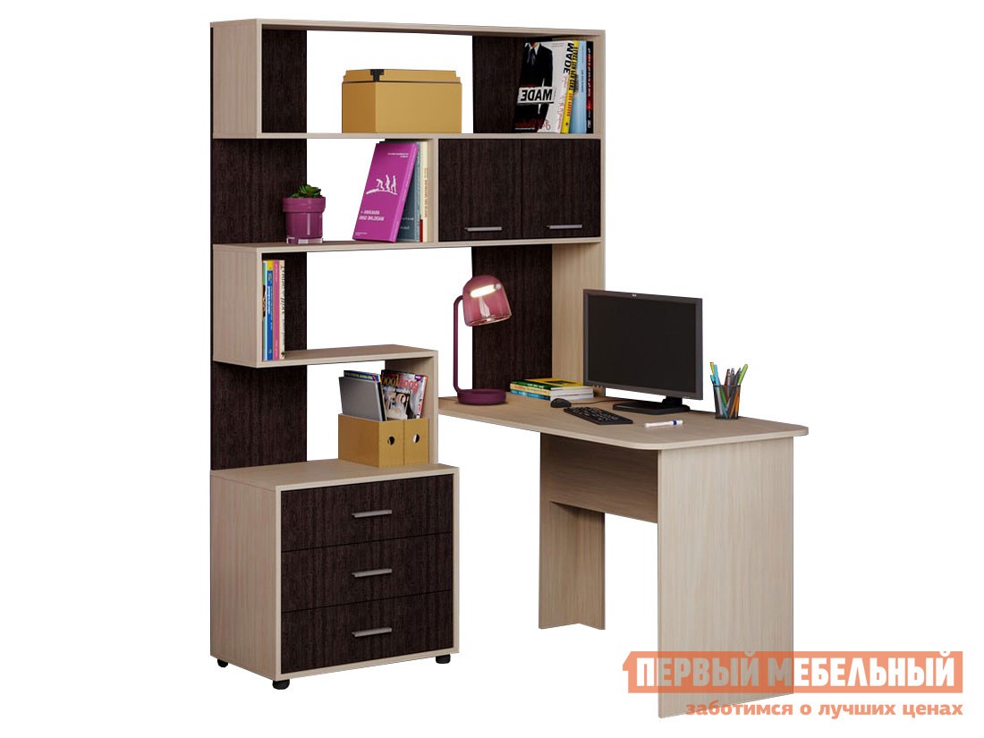 Детский компьютерный стол  Паскаль 3 Дуб молочный / Венге