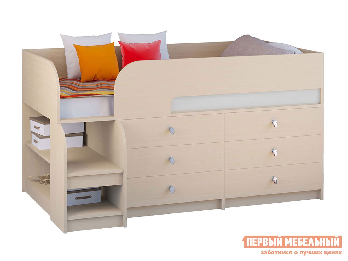 Кровать-чердак  Астра 9/3 Дуб Молочный