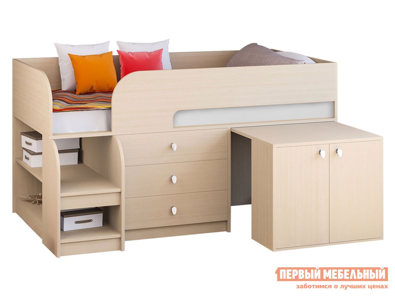 Кровать-чердак  Астра 9/7 Дуб Молочный