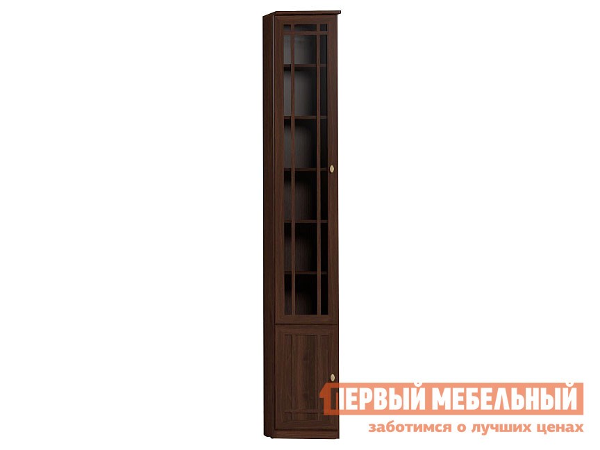 Шкаф-витрина  Шерлок Орех Шоколадный, Левая