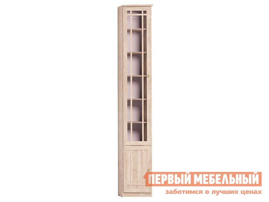 Шкаф-витрина  Шерлок Дуб Сонома, Левая