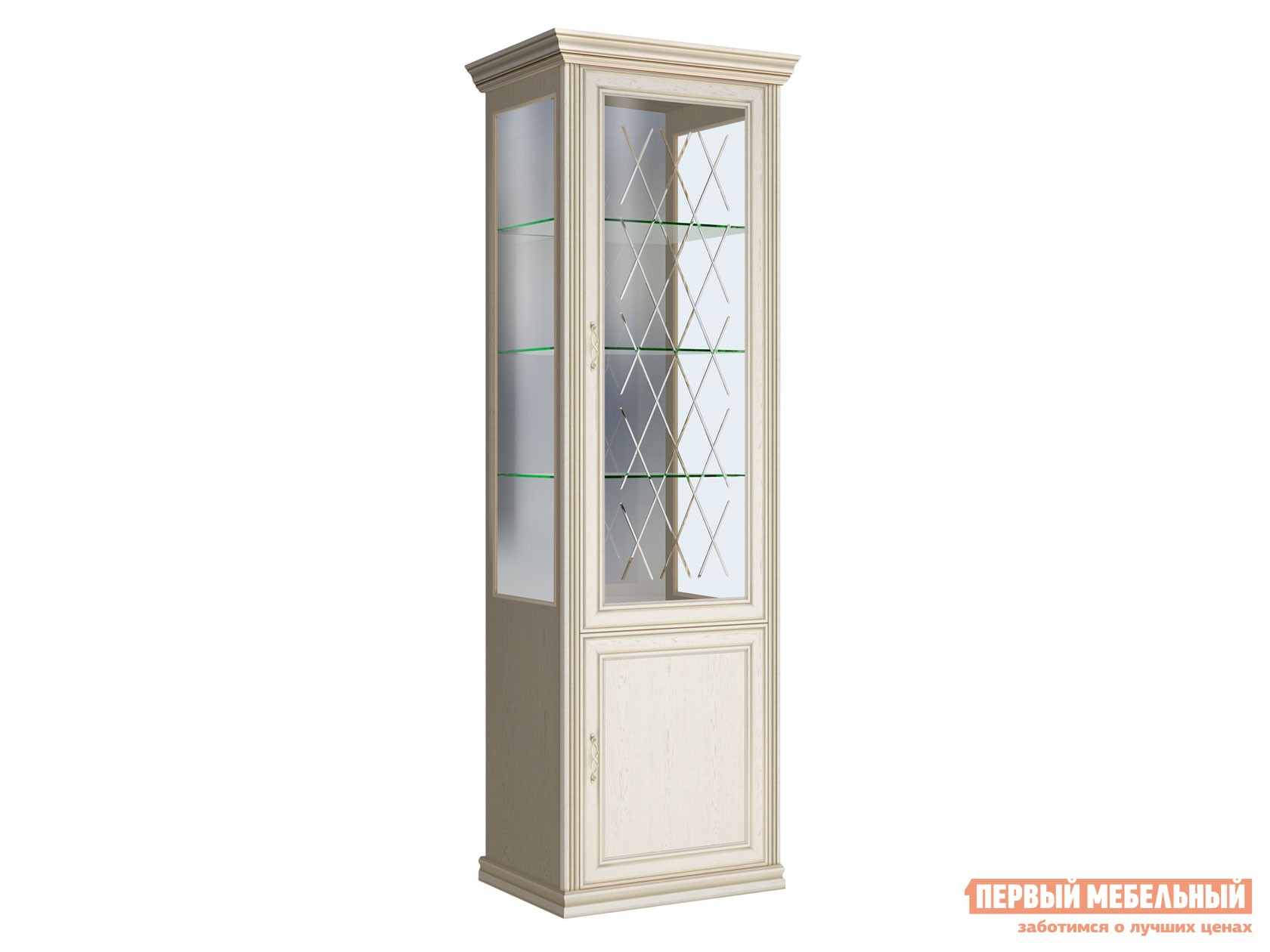 Шкаф-витрина  Венето Дуб молочный