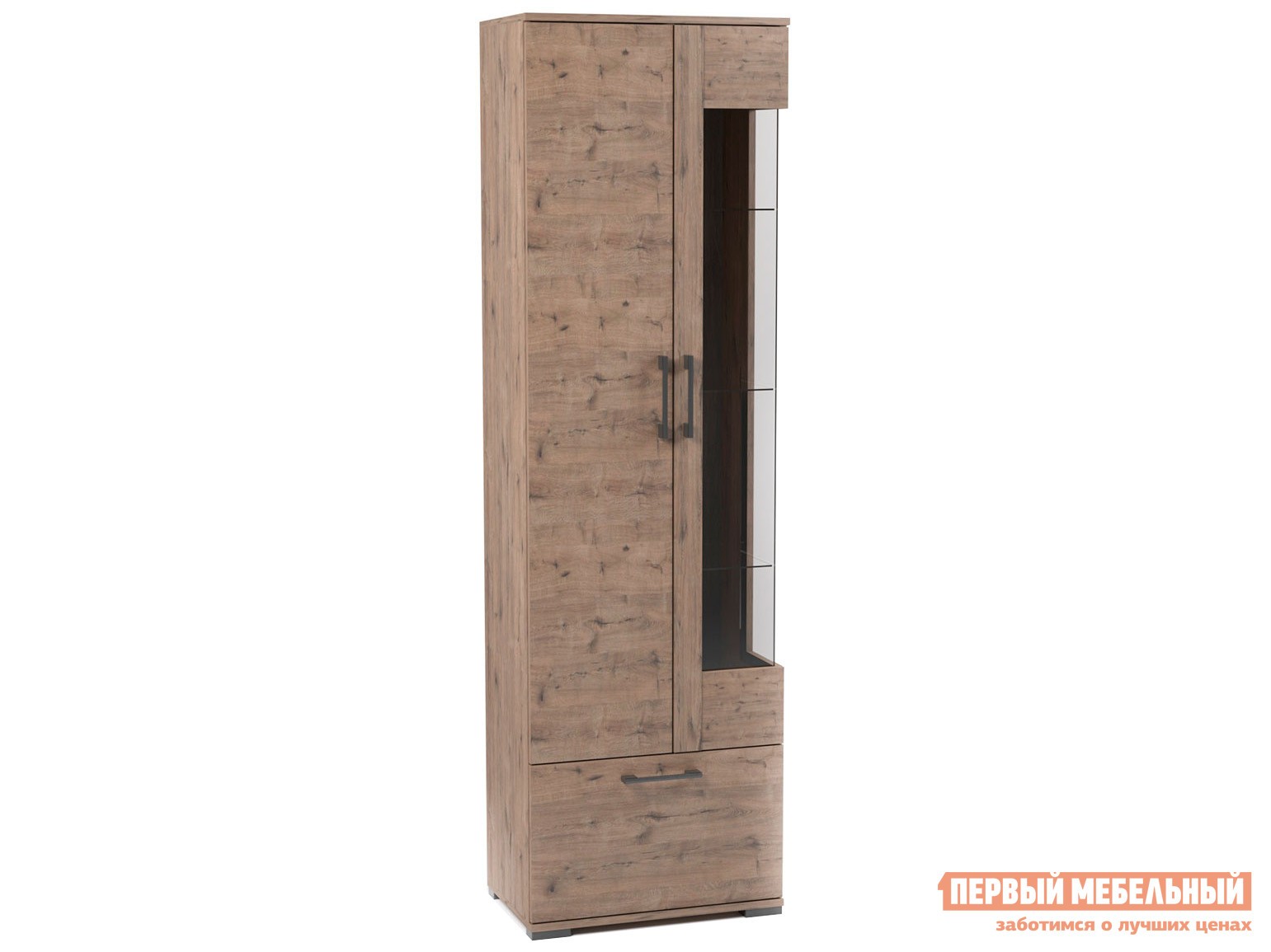Шкаф-витрина  Денвер Дуб Веллингтон, Левая