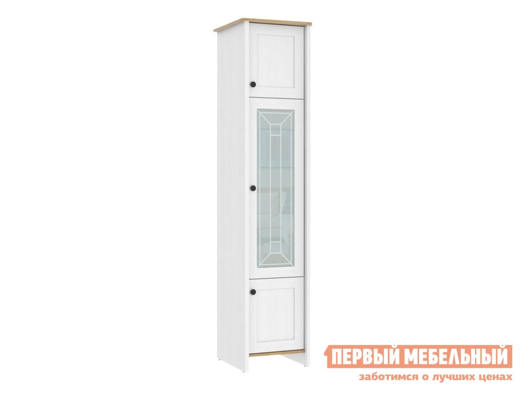 Шкаф-витрина  Тифани Дуб небраска / Белая сосна 1