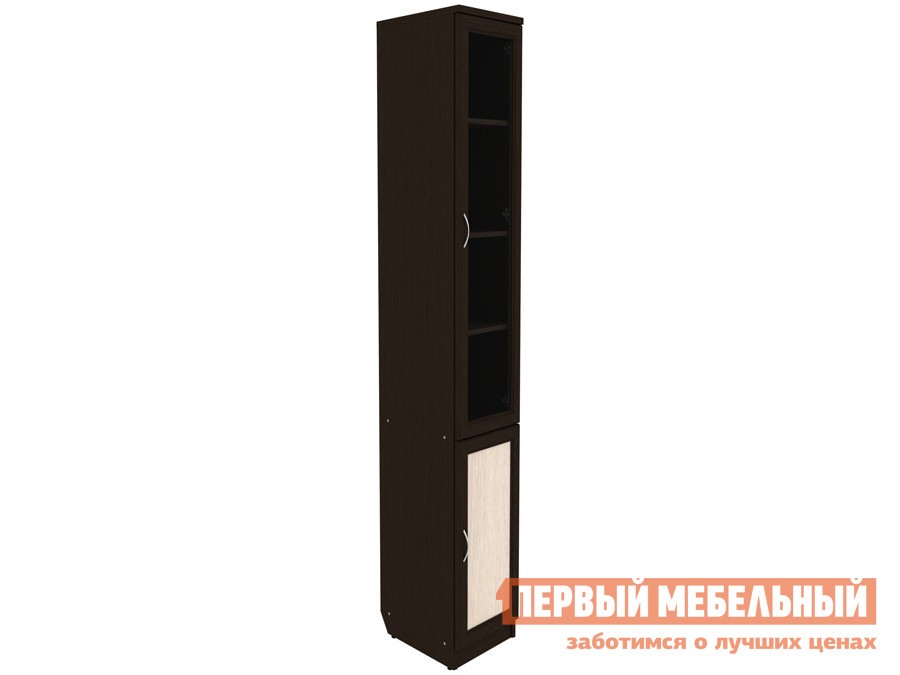 Шкаф-витрина  Мерлен Венге / Дуб Атланта