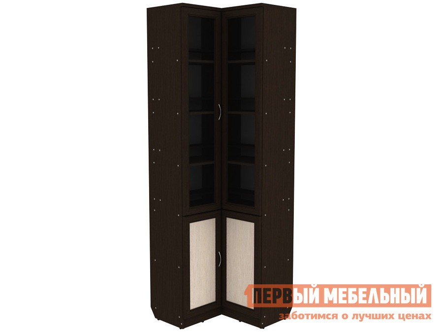 Шкаф-витрина  Мерлен Венге / Дуб Атланта