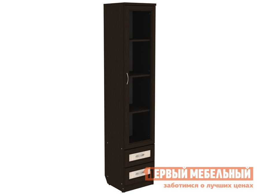 Шкаф-витрина  Мерлен 220 Венге / Дуб Атланта