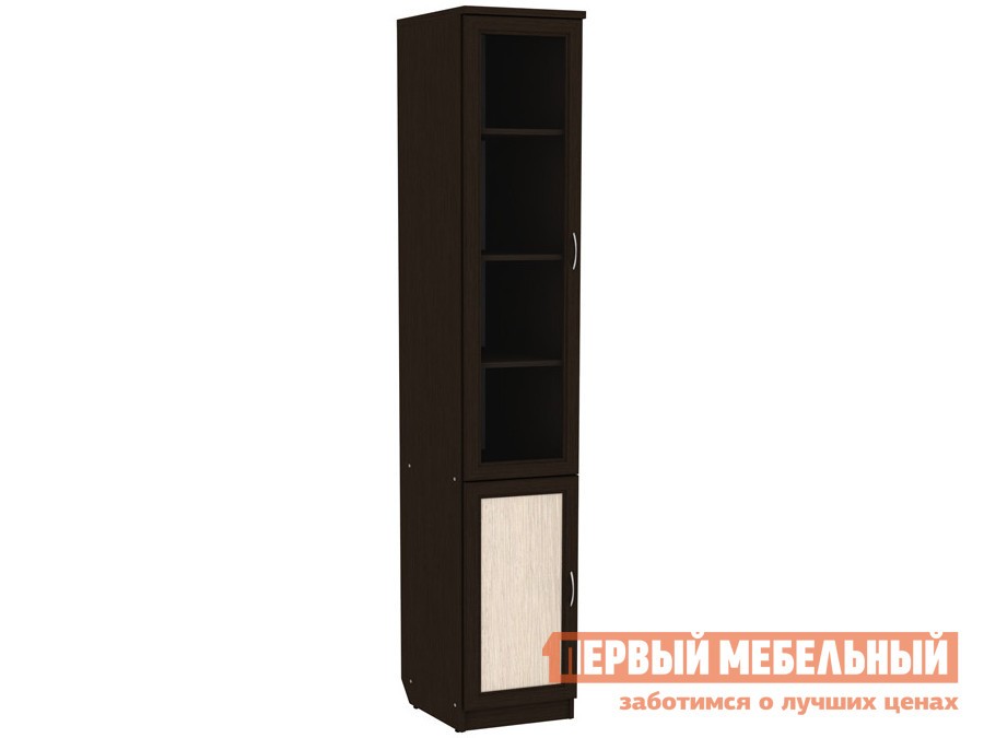 Шкаф-витрина  Мерлен 202 Венге / Дуб Атланта