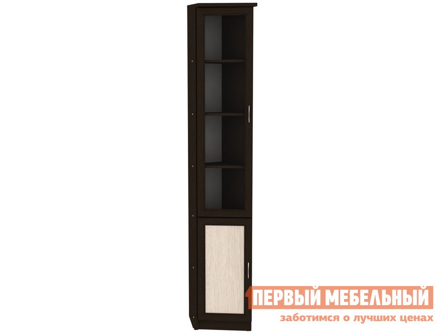 Шкаф-витрина  Мерлен Венге / Дуб Атланта