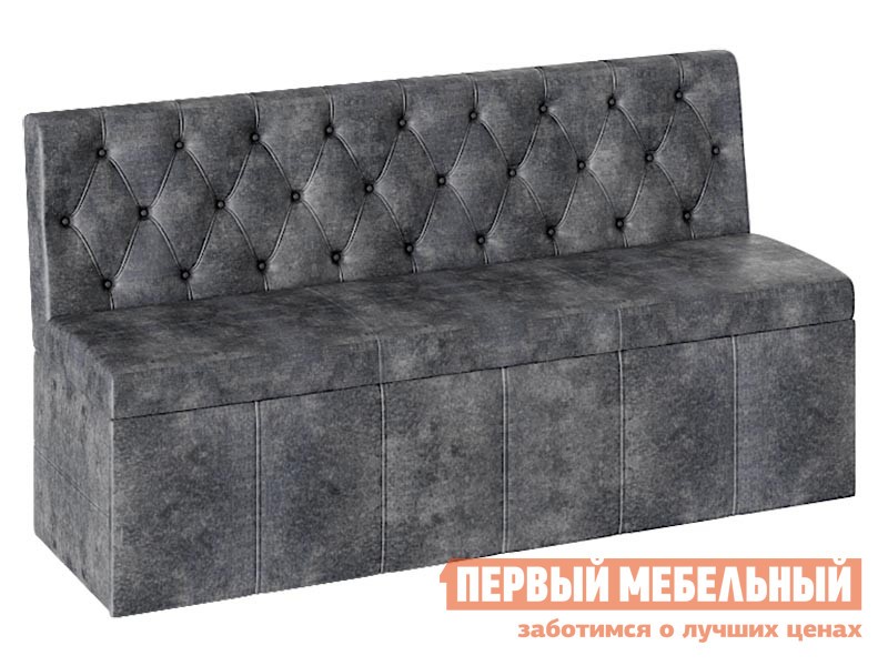 Кухонный диван  Ницца Темно-серый, велюр