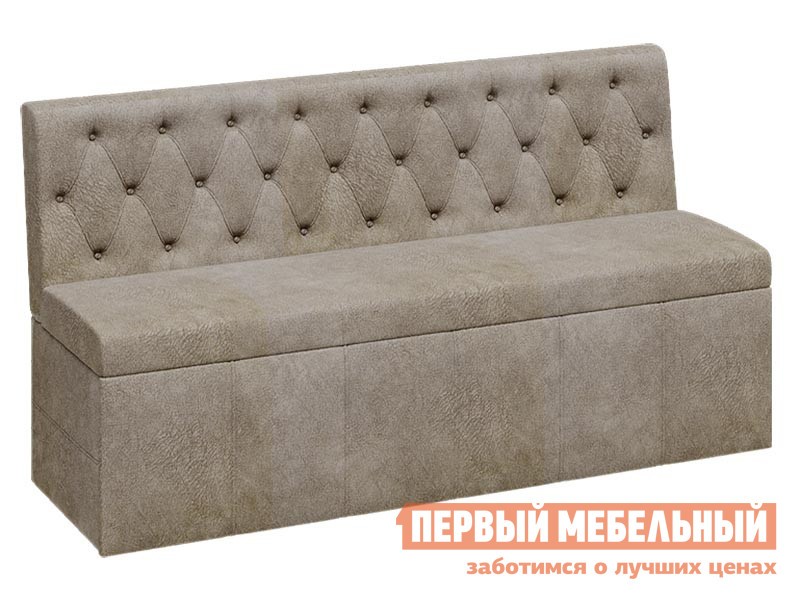 Кухонный диван  Ницца Серо-бежевый, велюр