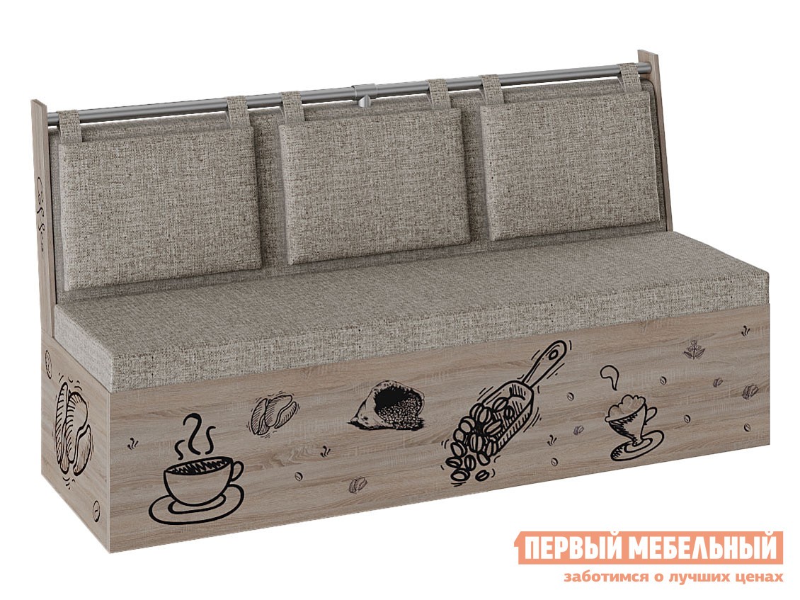 Кухонный диван  Роденго Дуб сонома трюфель / Бежевый, ткань