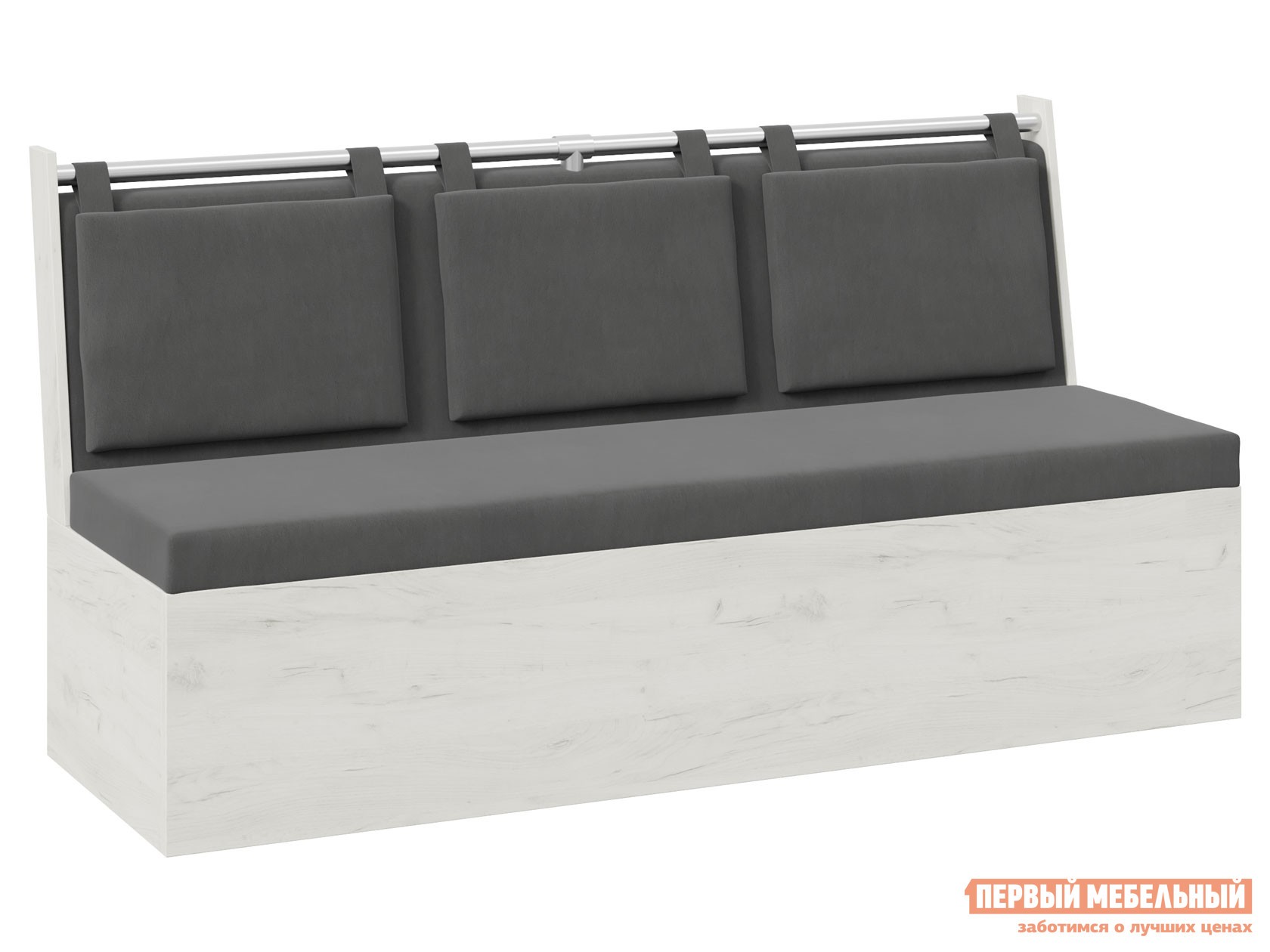 Кухонный диван  Роденго Дуб Крафт белый / Серый, ткань