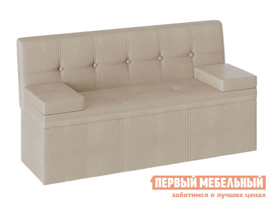 Кухонный диван  Ламанш Бежевый, кожзам