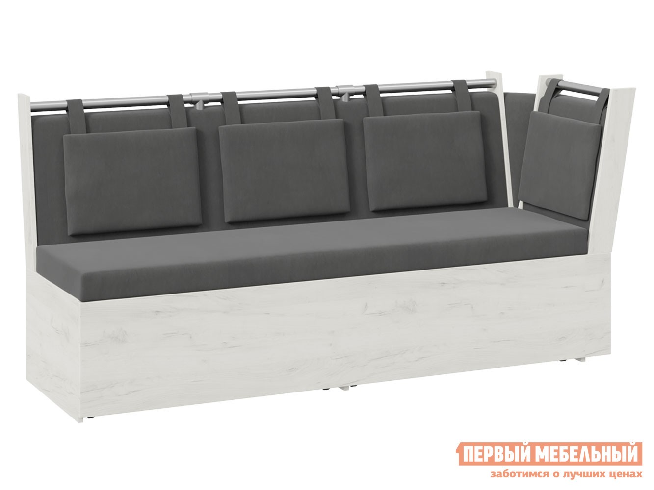 Кухонный диван  Роденго У Дуб Крафт белый / Серый, ткань