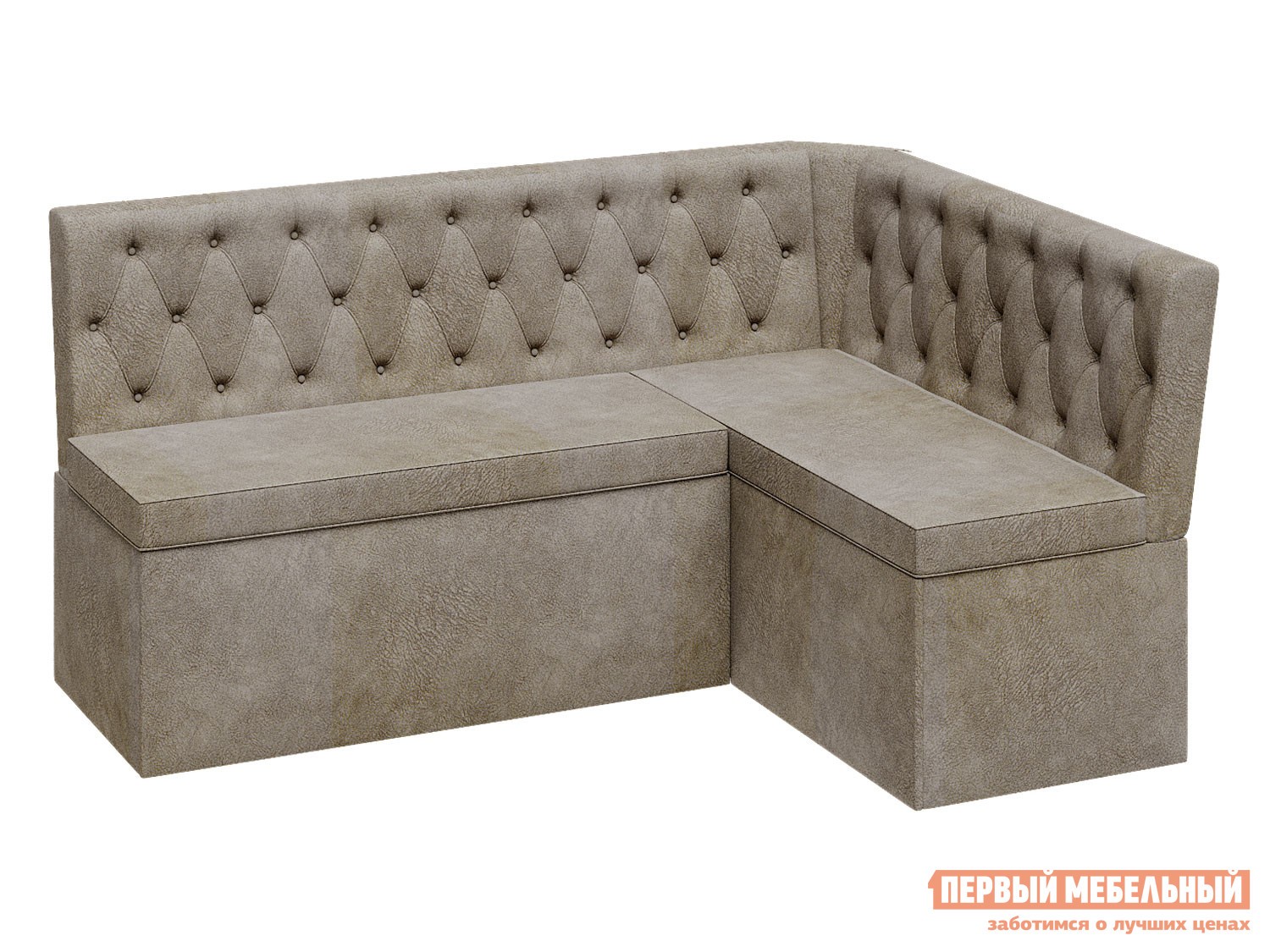 Кухонный диван  Патрисия Бежево-серый, велюр