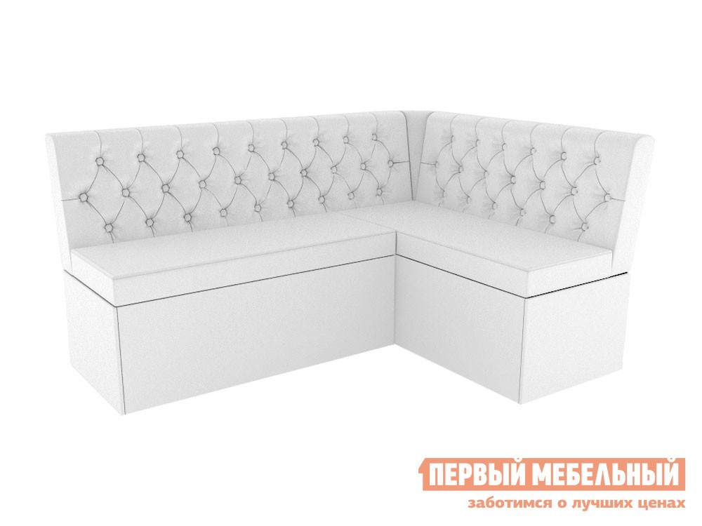 Кухонный диван  Патрисия Белый, кожзам