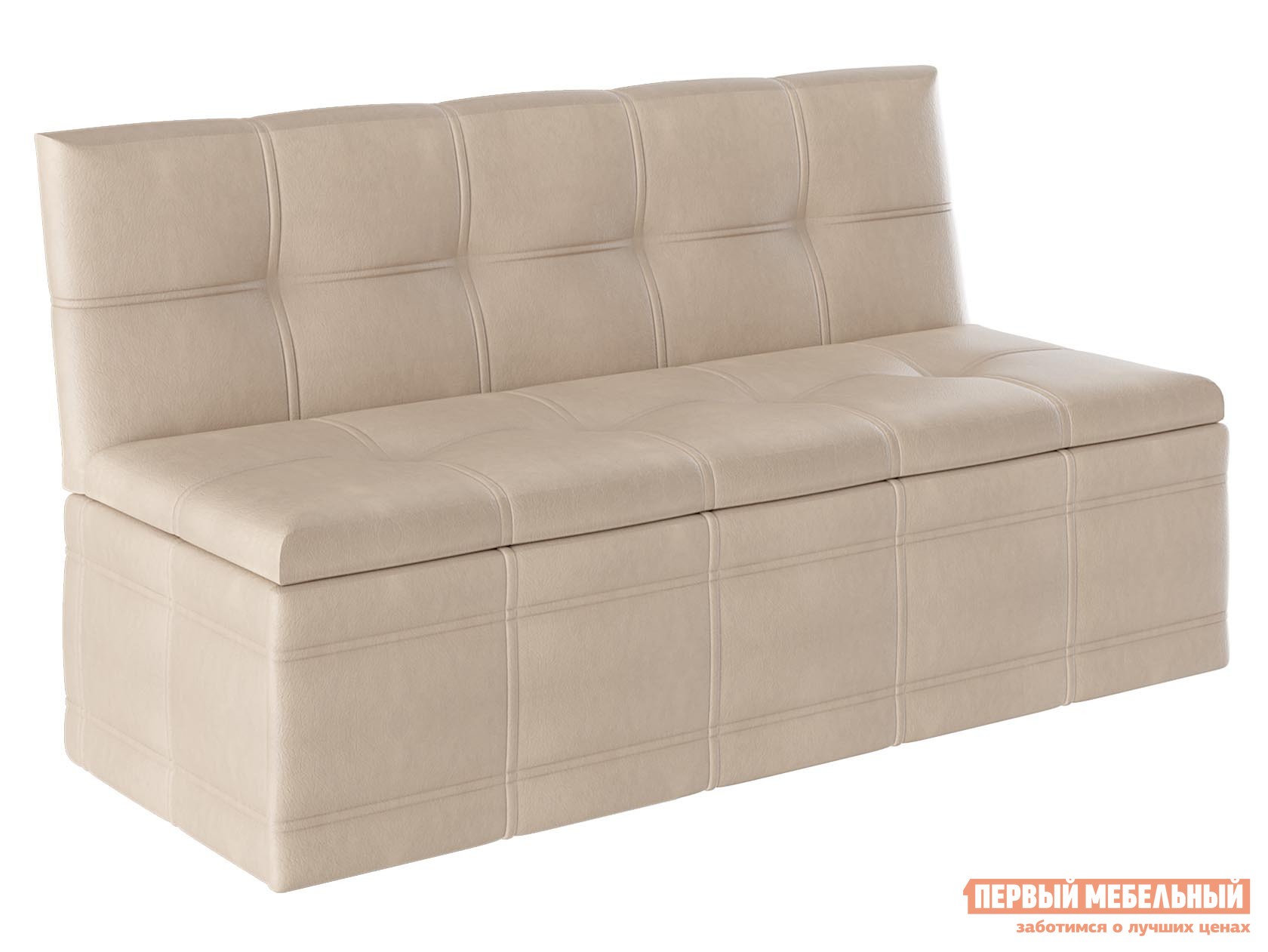 Кухонный диван  Квадро Бежевый, кожзам