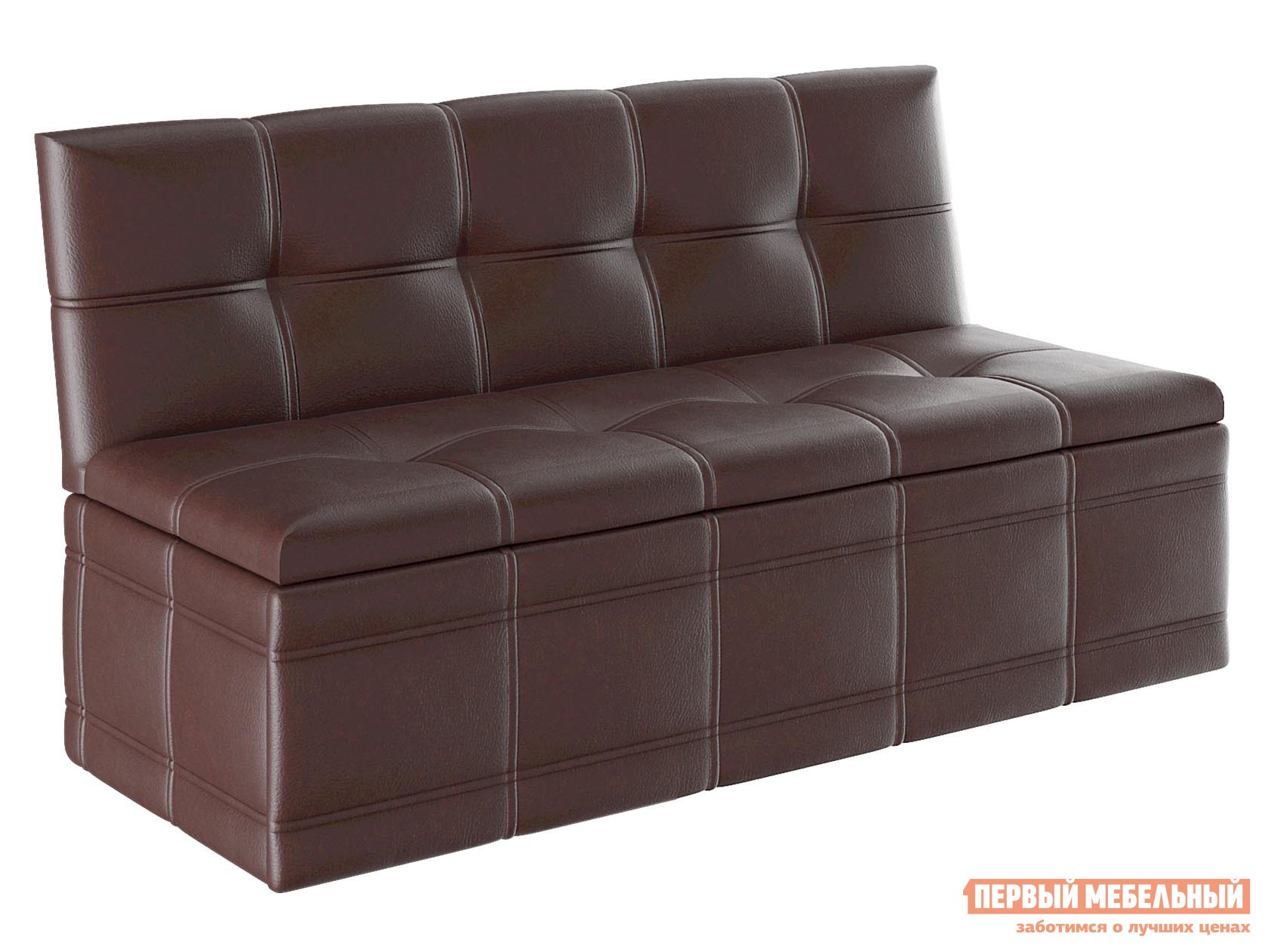 Кухонный диван  Квадро Коричневый, кожзам