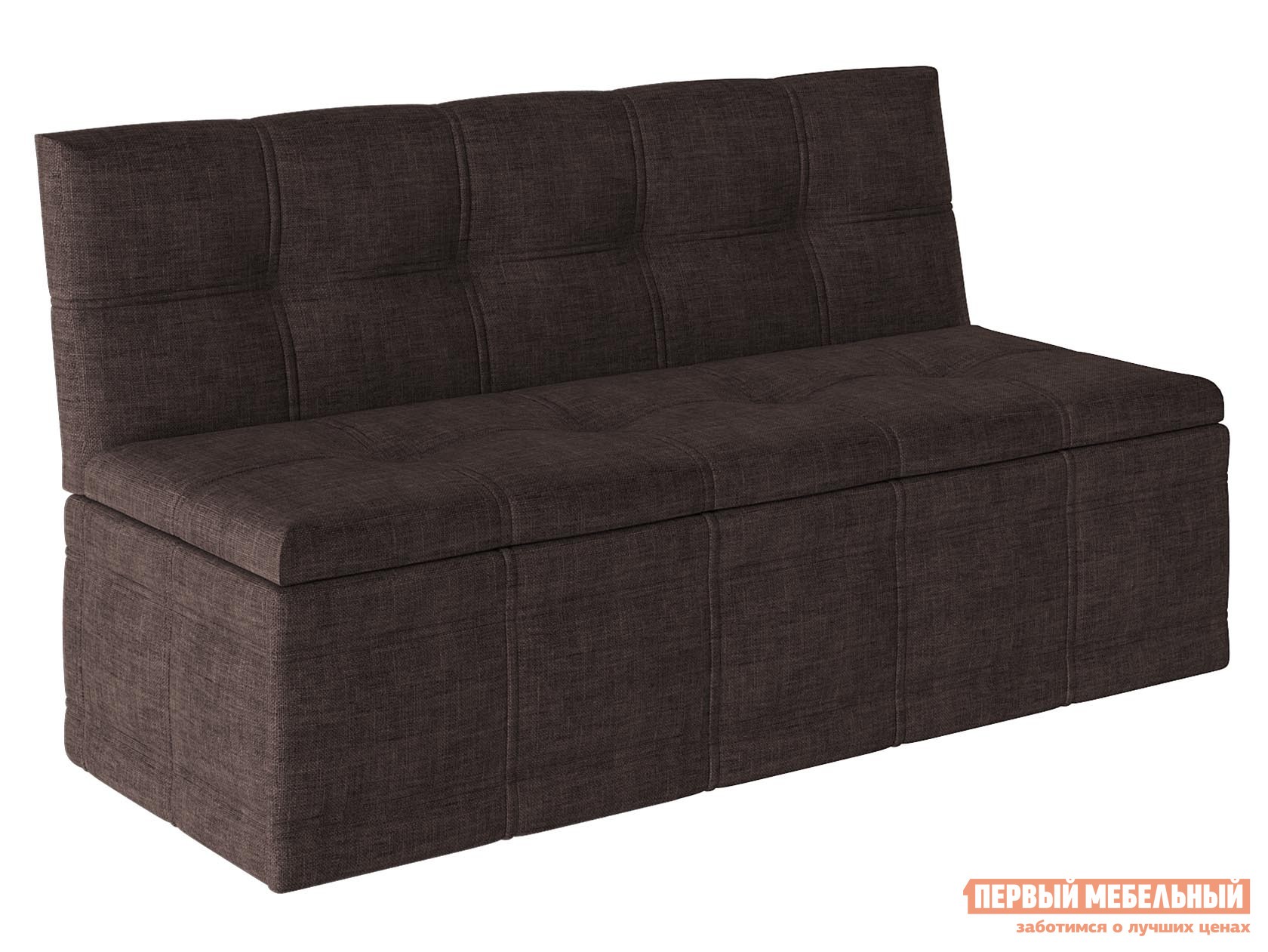 Кухонный диван  Квадро Коричневый, рогожка