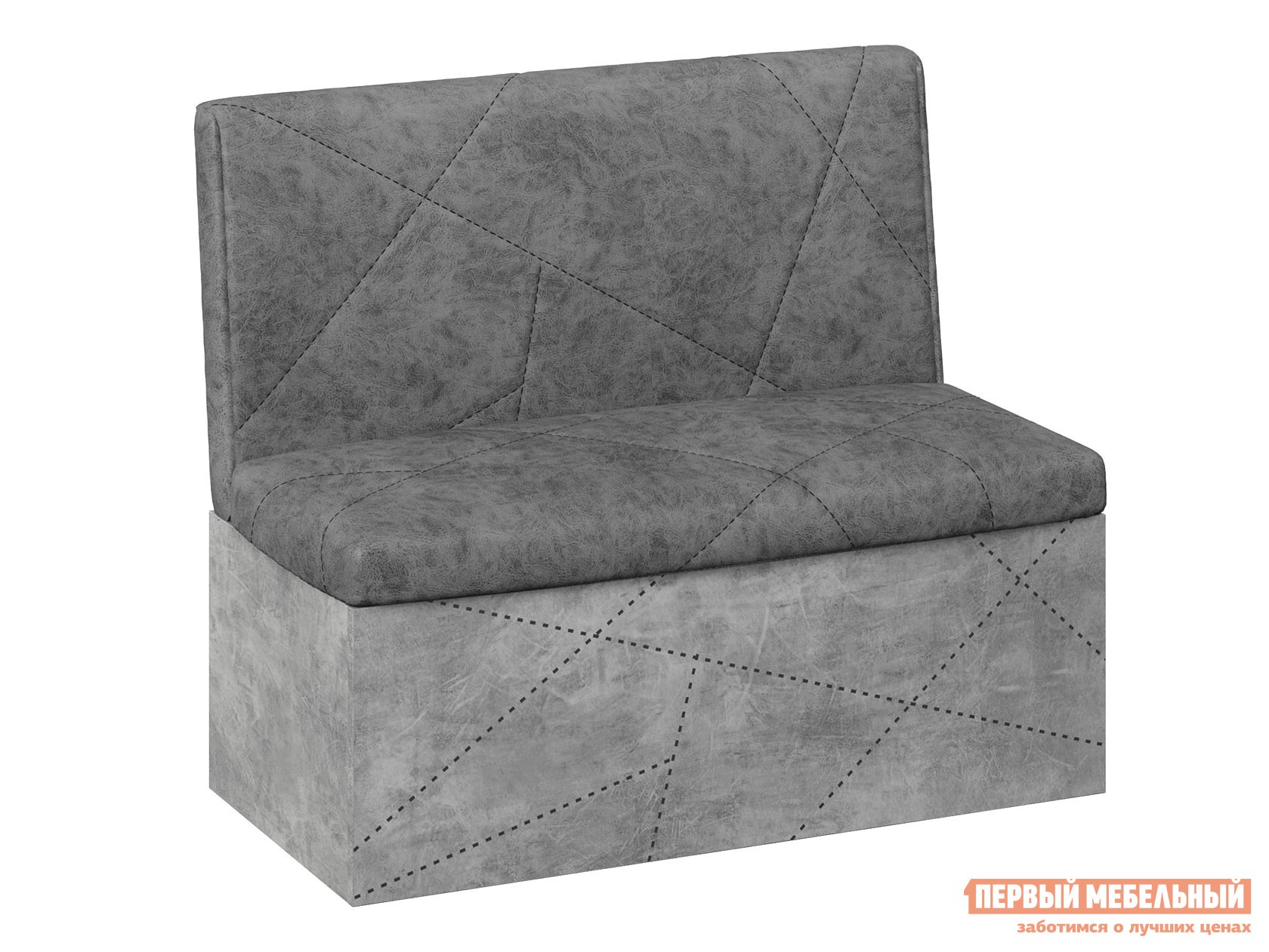 Кухонный диван  Сидней  Ателье серый / Велюр светло-серый