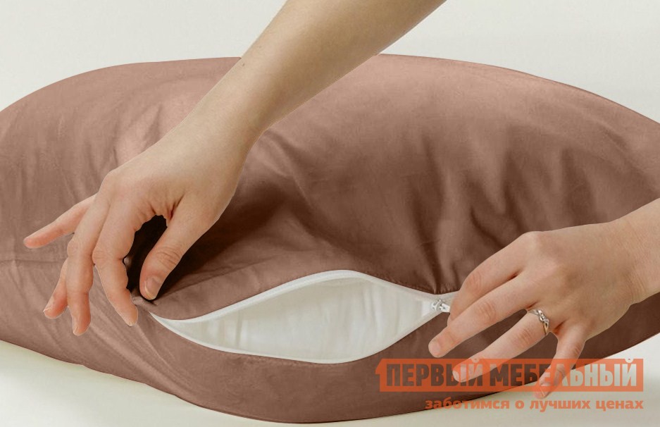 Наволочка  Джерси, светло-коричневый Светло-коричневый, 500 х 700 мм