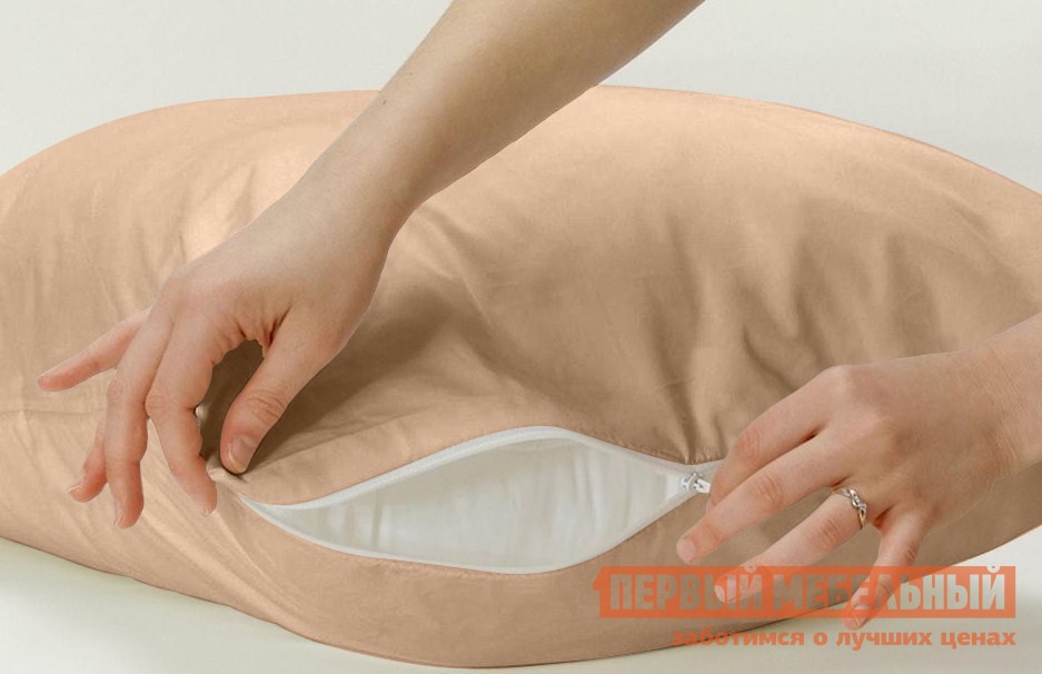 Наволочка  Джерси, бежевый Бежевый, 700 х 700 мм