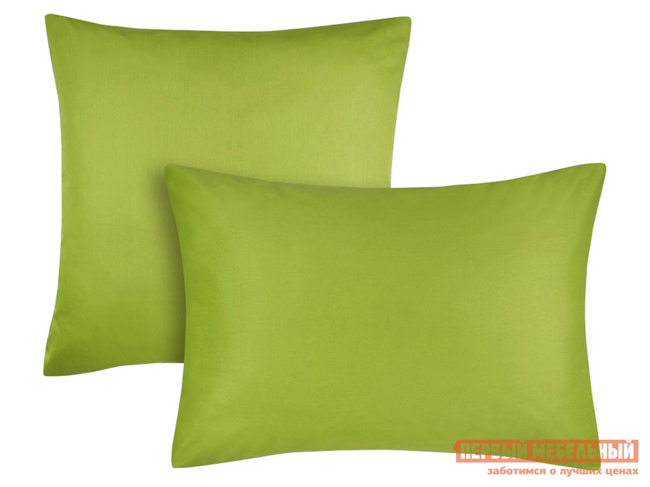 Наволочка  Моноспейс салатовый Салатовый, сатин, 500 х 700 мм