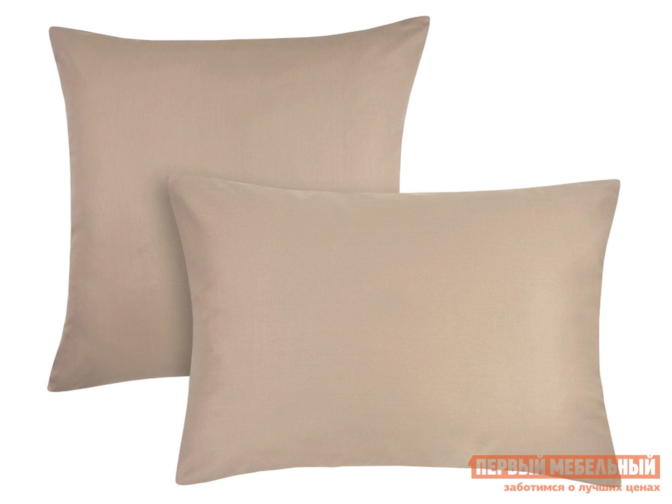 Наволочка  Моноспейс бежевый Бежевый, сатин, 500 х 700 мм