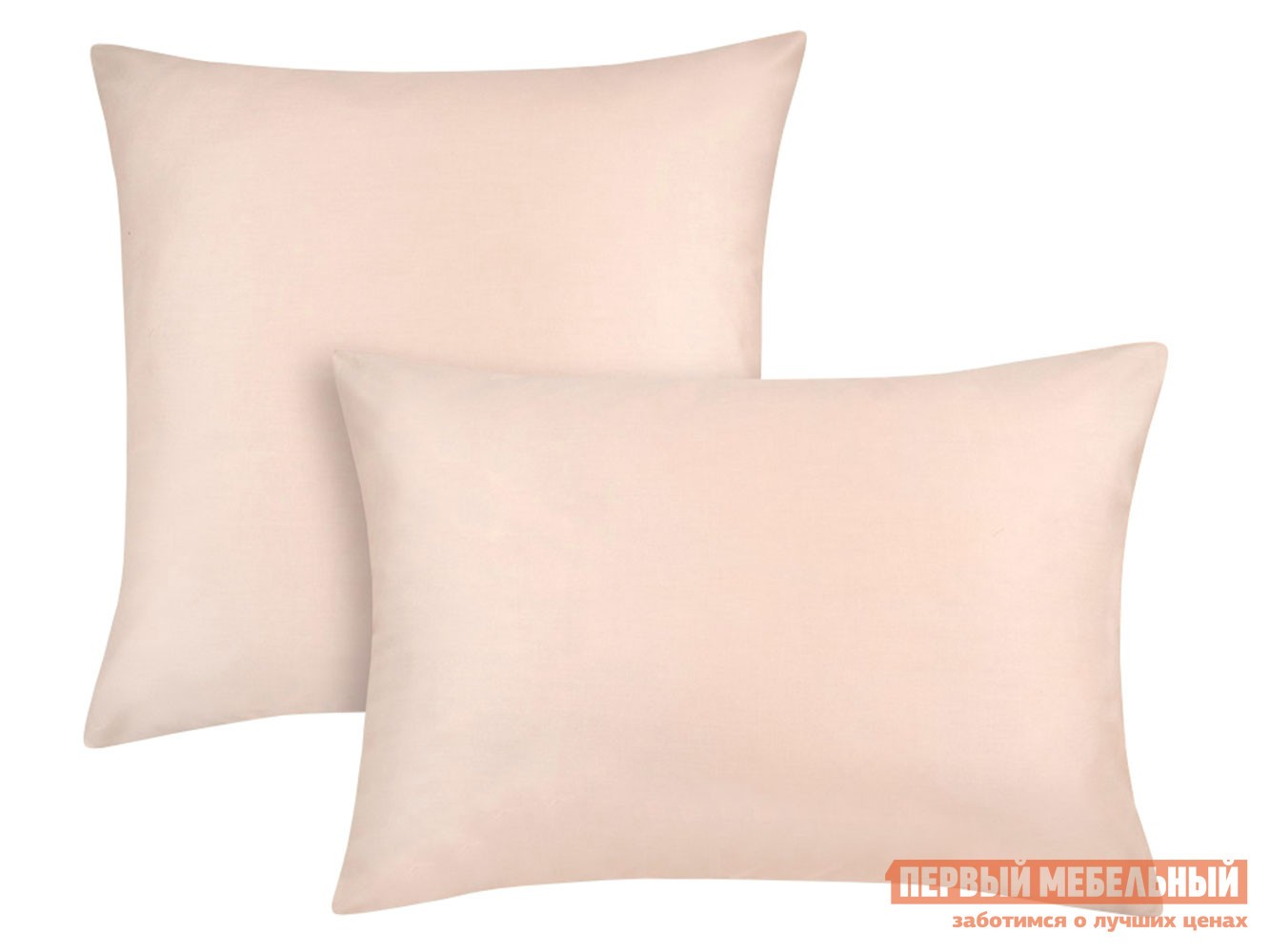 Наволочка  Моноспейс пудровый Пудровый, сатин, 700 х 700 мм