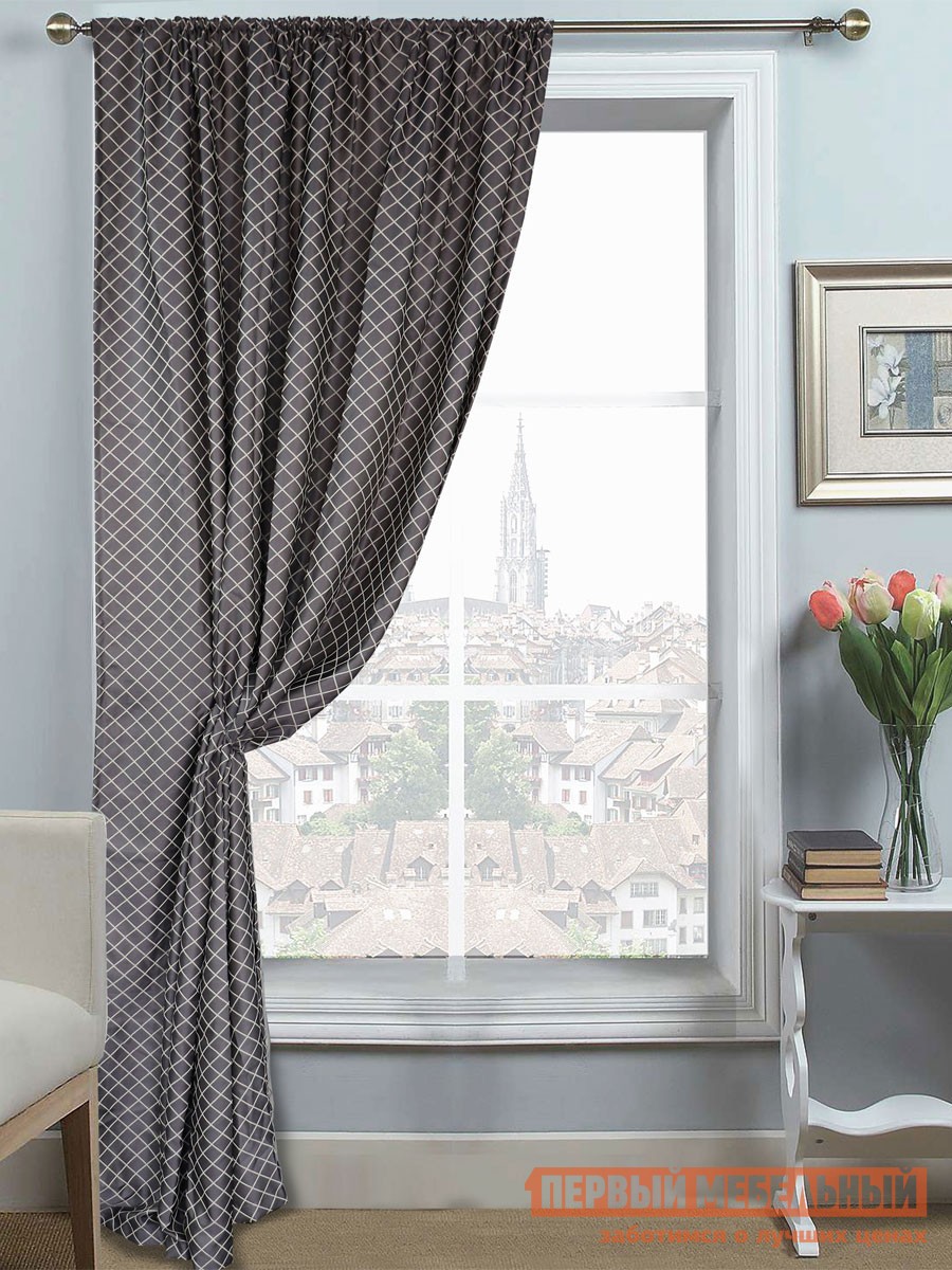 Шторы  Прага жаккард ромб 11263, серый
