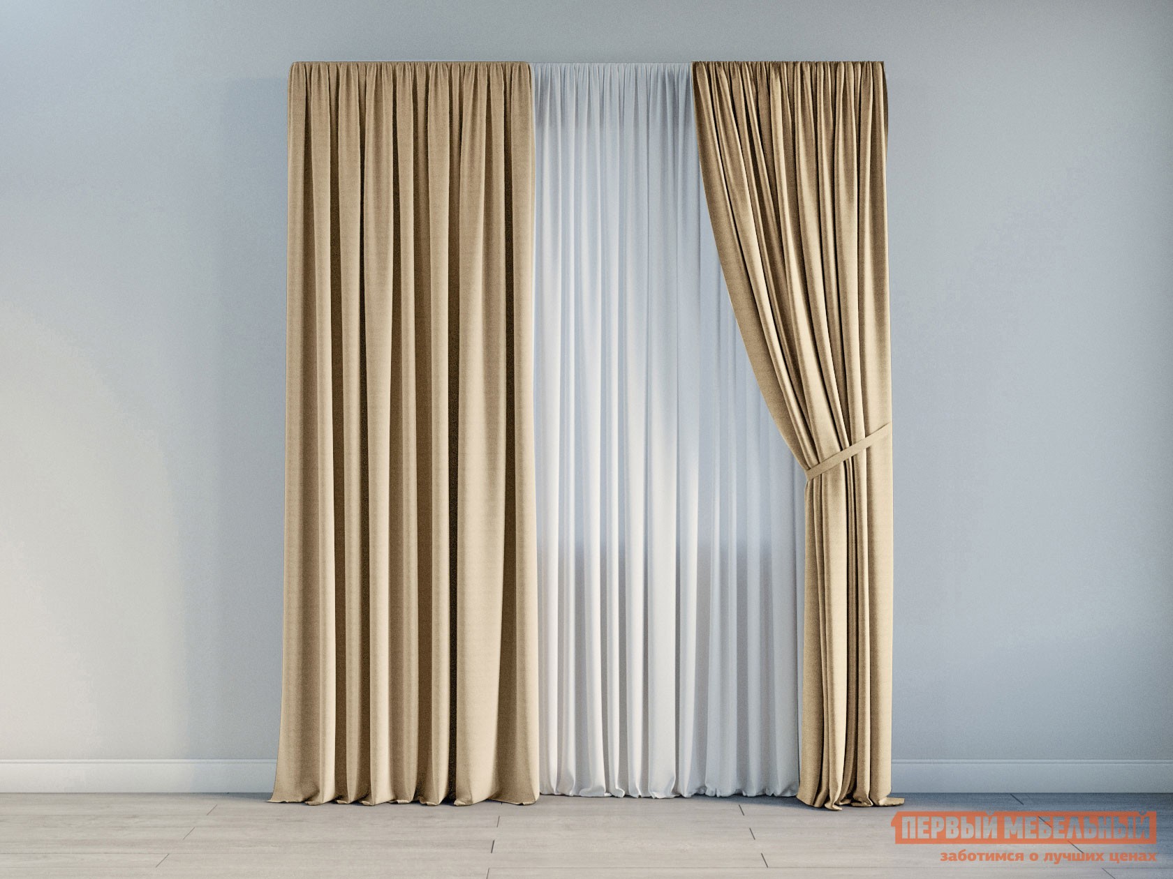 Шторы  Римини 4 Персик, блэкаут