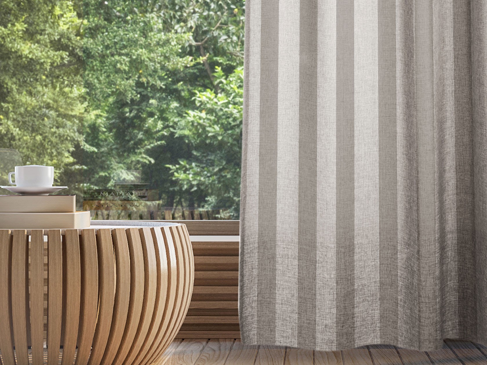 Шторы  Зебра-экрю Зебра-экрю, рогожка, 165 х 270 см