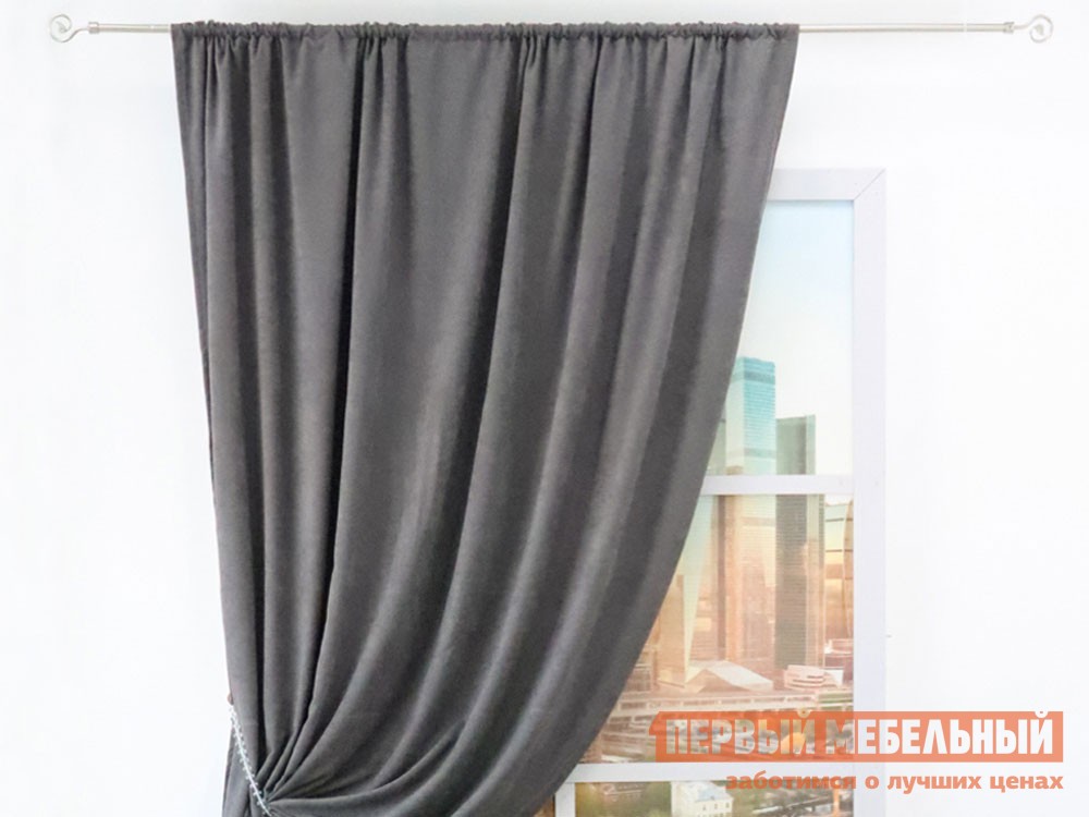 Шторы  Вольтер Серый