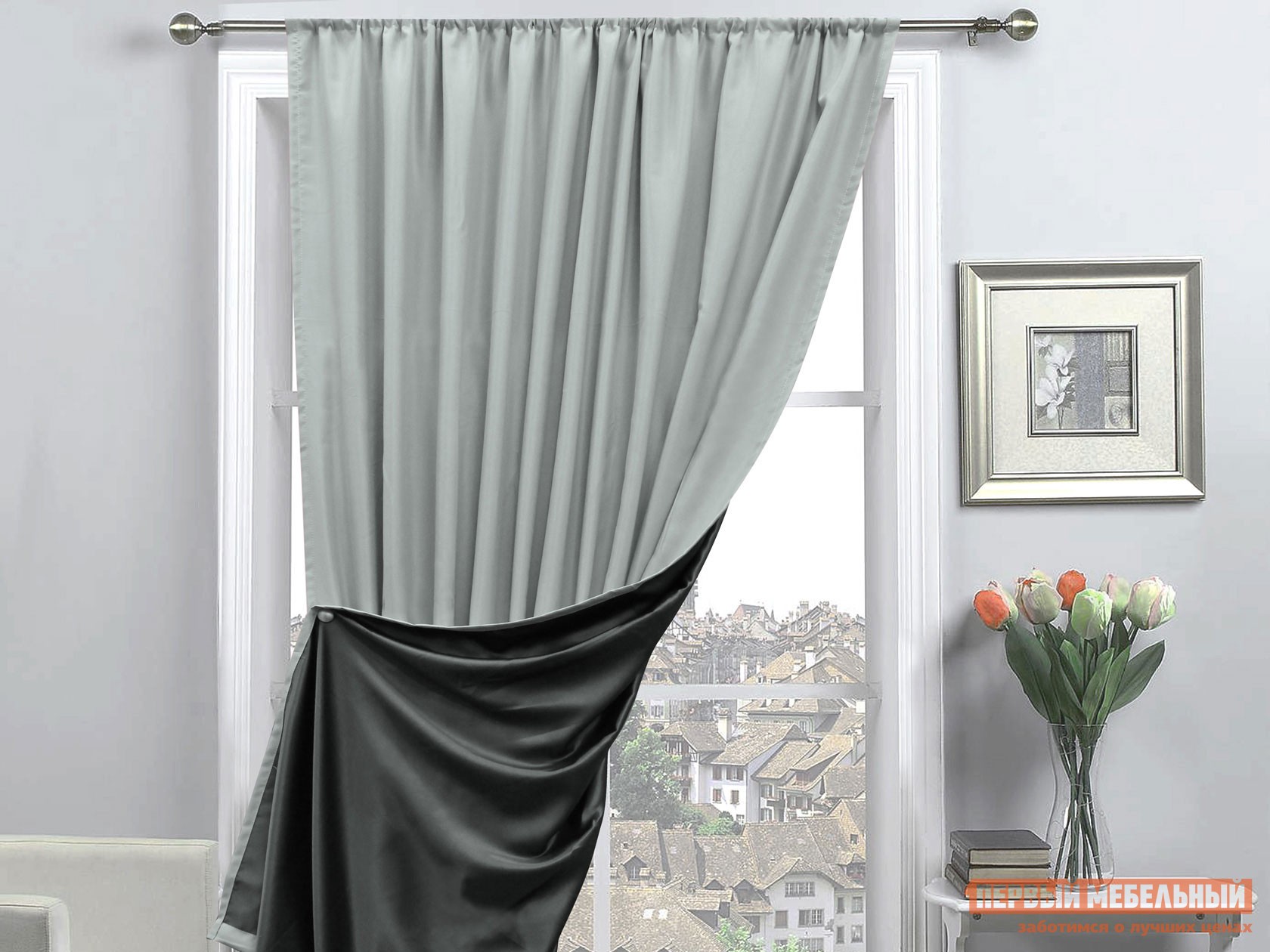 Шторы  Ришелье Серый