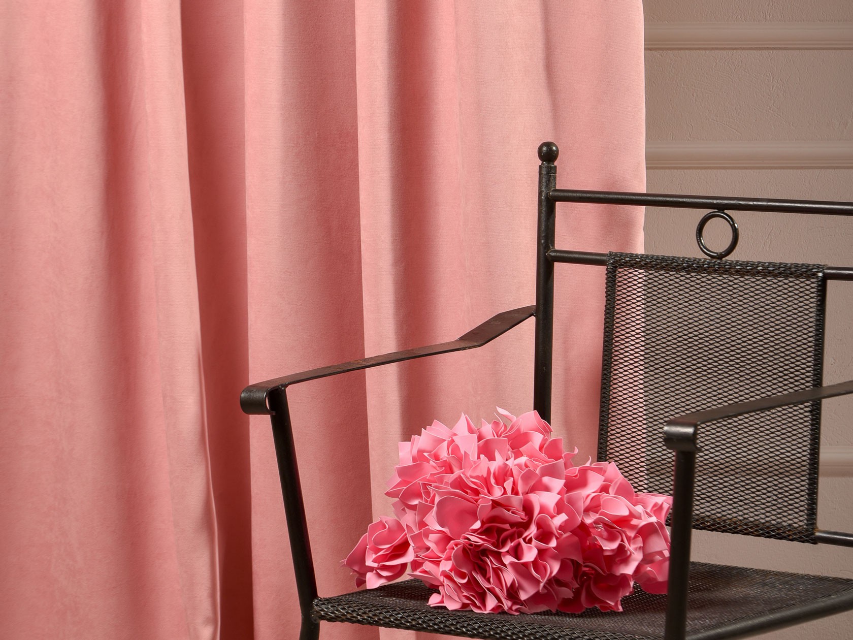 Шторы  Грация Розовый, канвас, 200 х 270 см