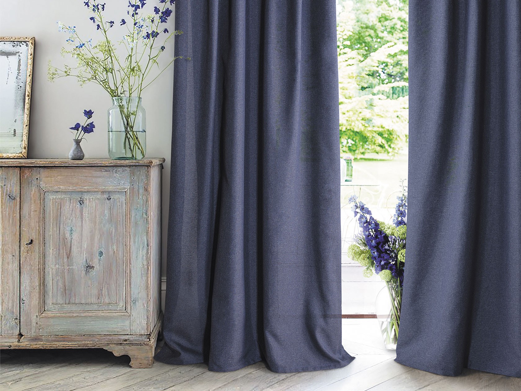 Шторы  Индиго Индиго, рогожка, 200 х 270 см