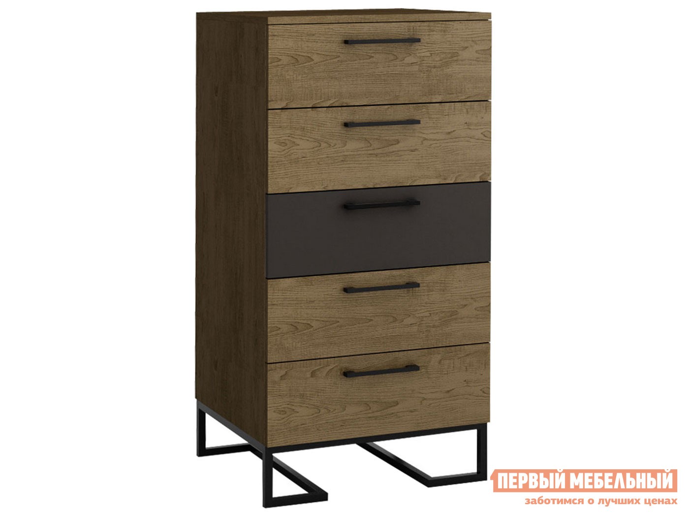 Комод  Лофт Дуб Табак / Графит
