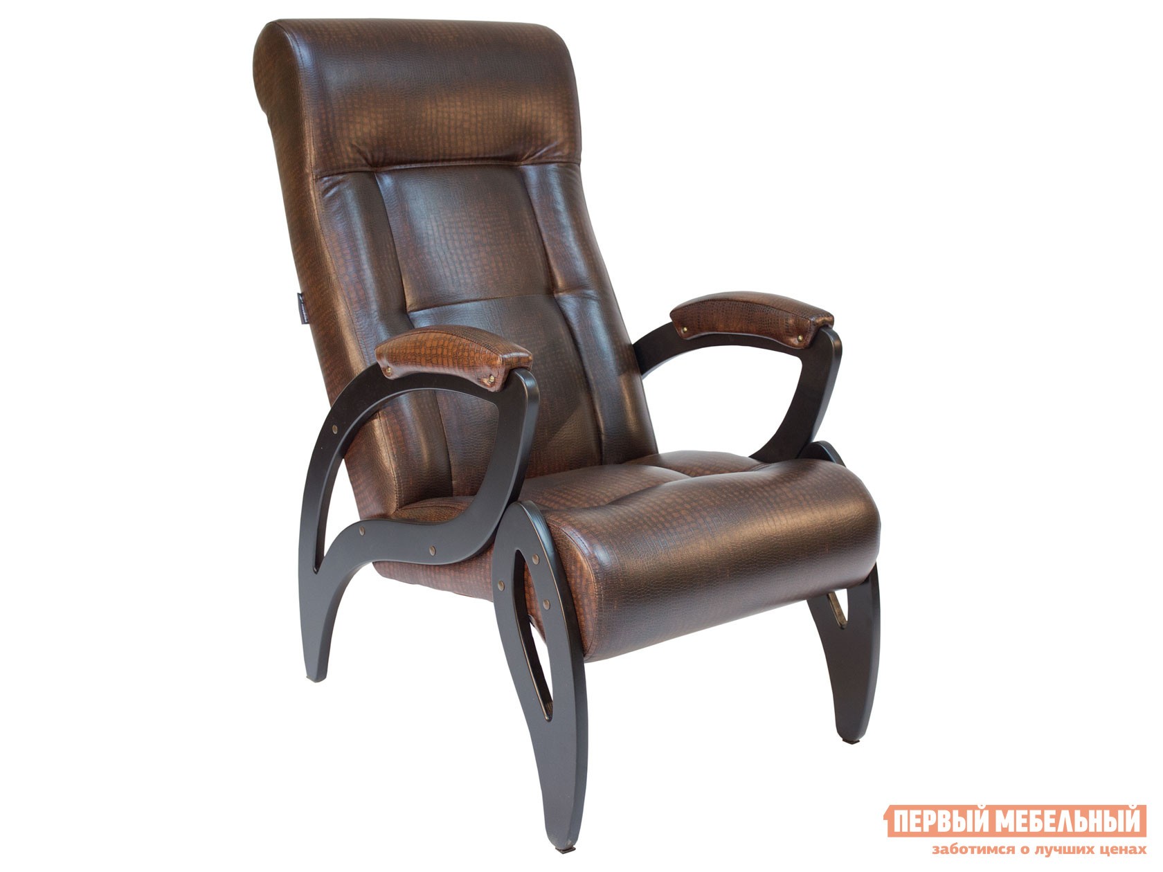 Кресло  Блуа Венге, Антик крокодил, экокожа