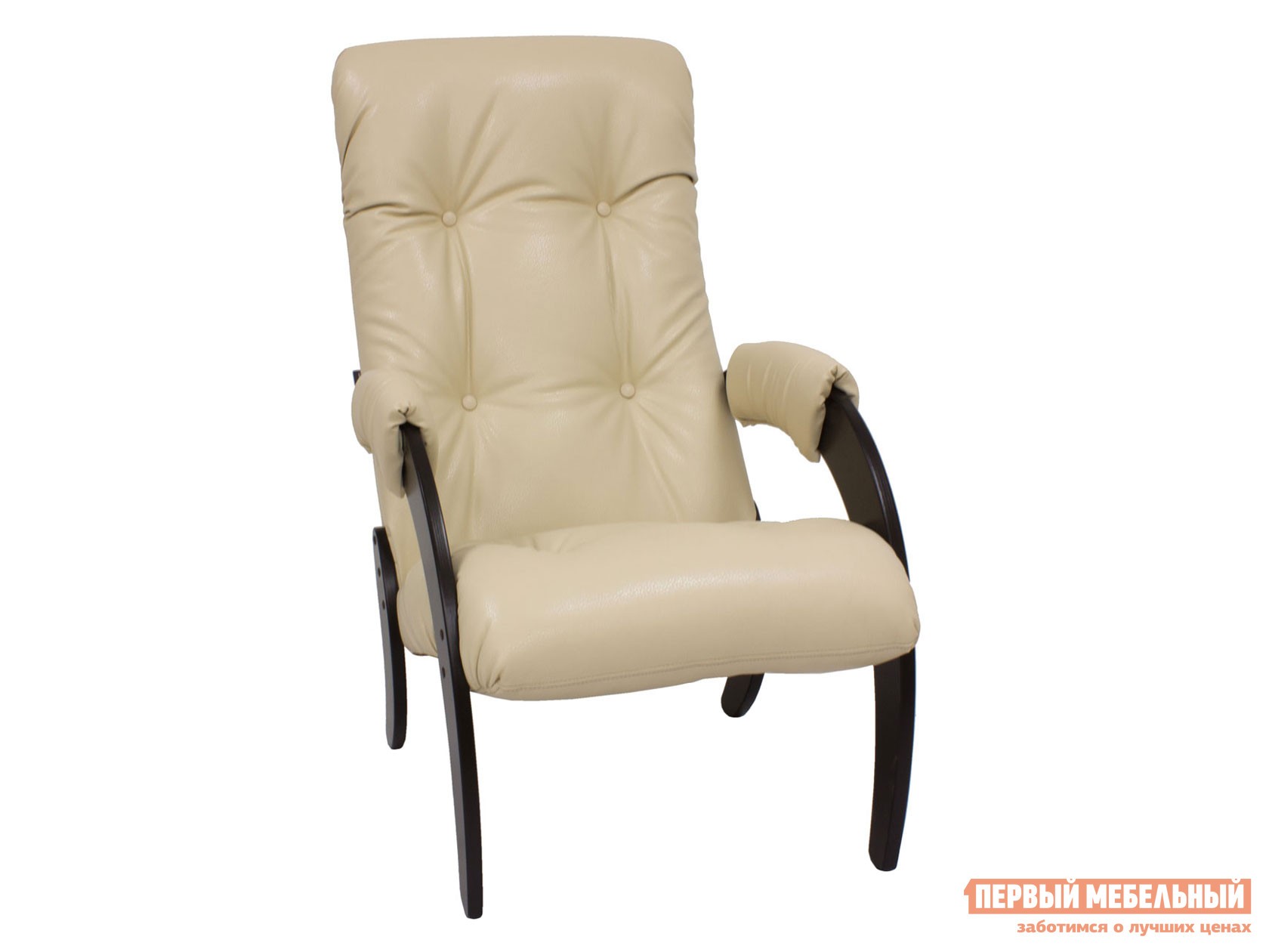 Кресло  Бергамо Венге, Бежевый, экокожа