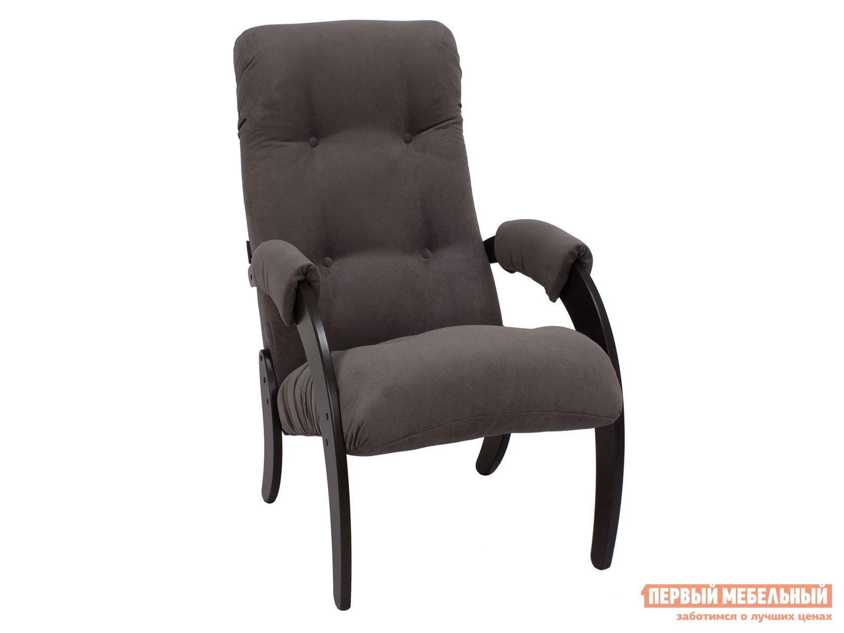 Кресло  Бергамо Венге, Антрацит, велюр