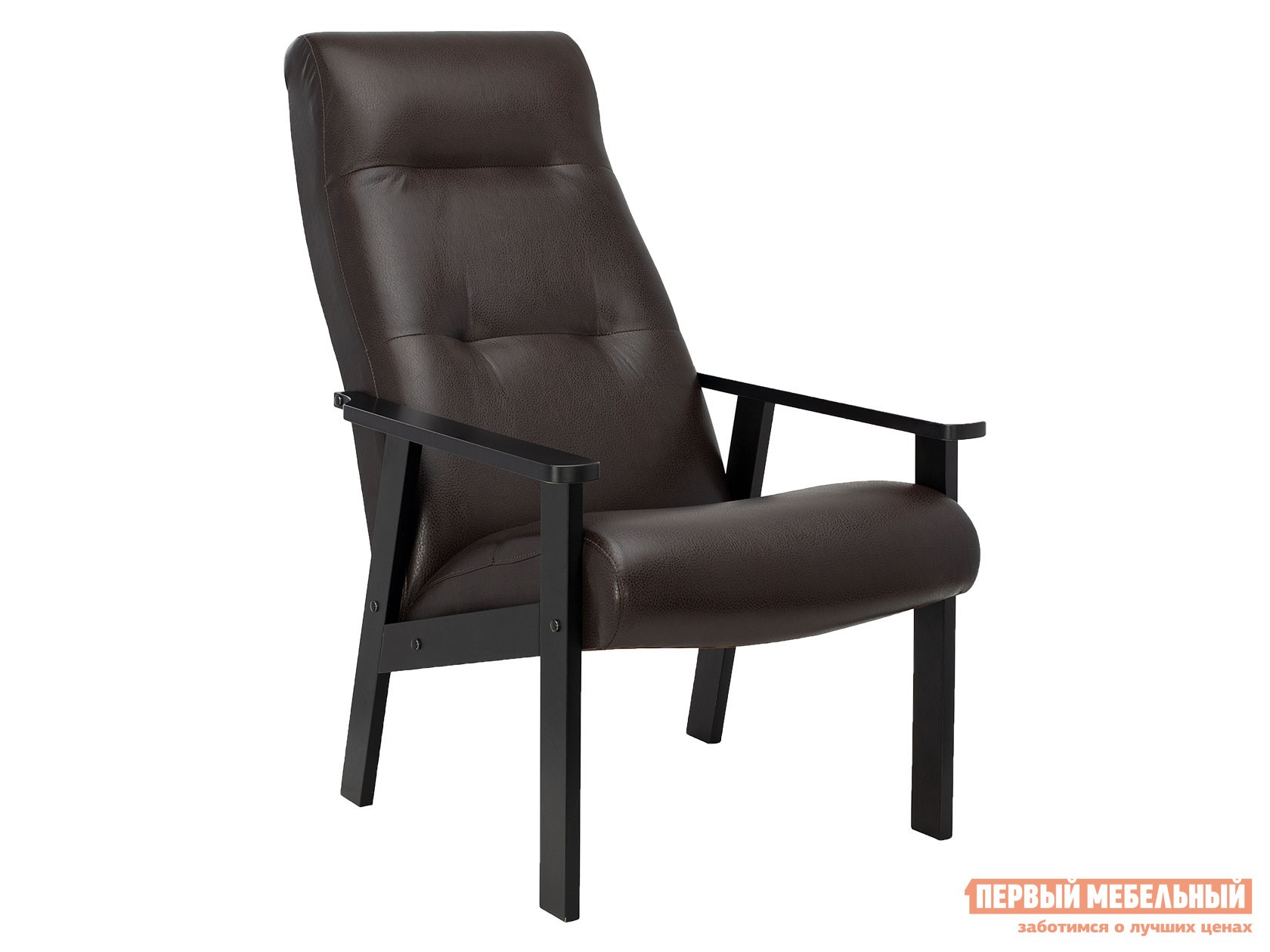 Кресло  Ретро Венге, Коричневый, экокожа